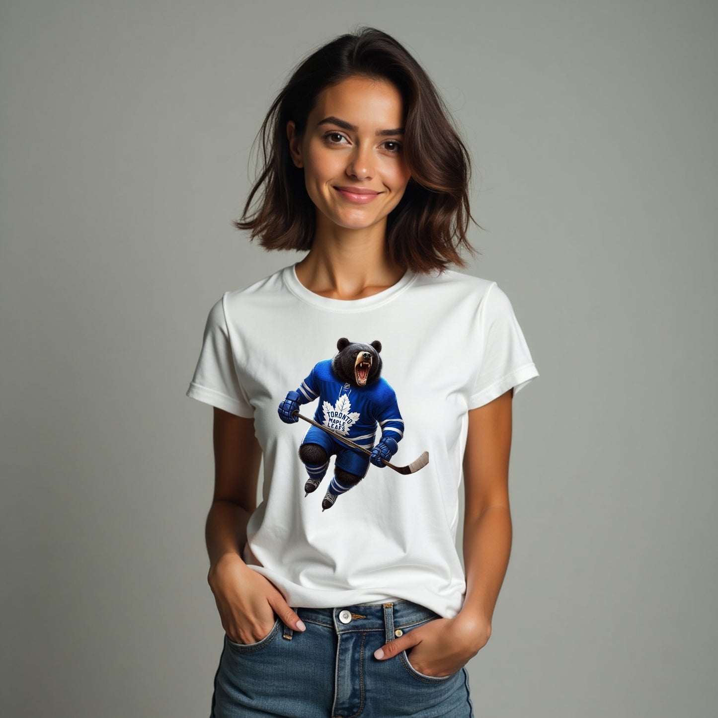 Toronto Maple Leafs, Ladies, "Bear The Leaf" T Shirt