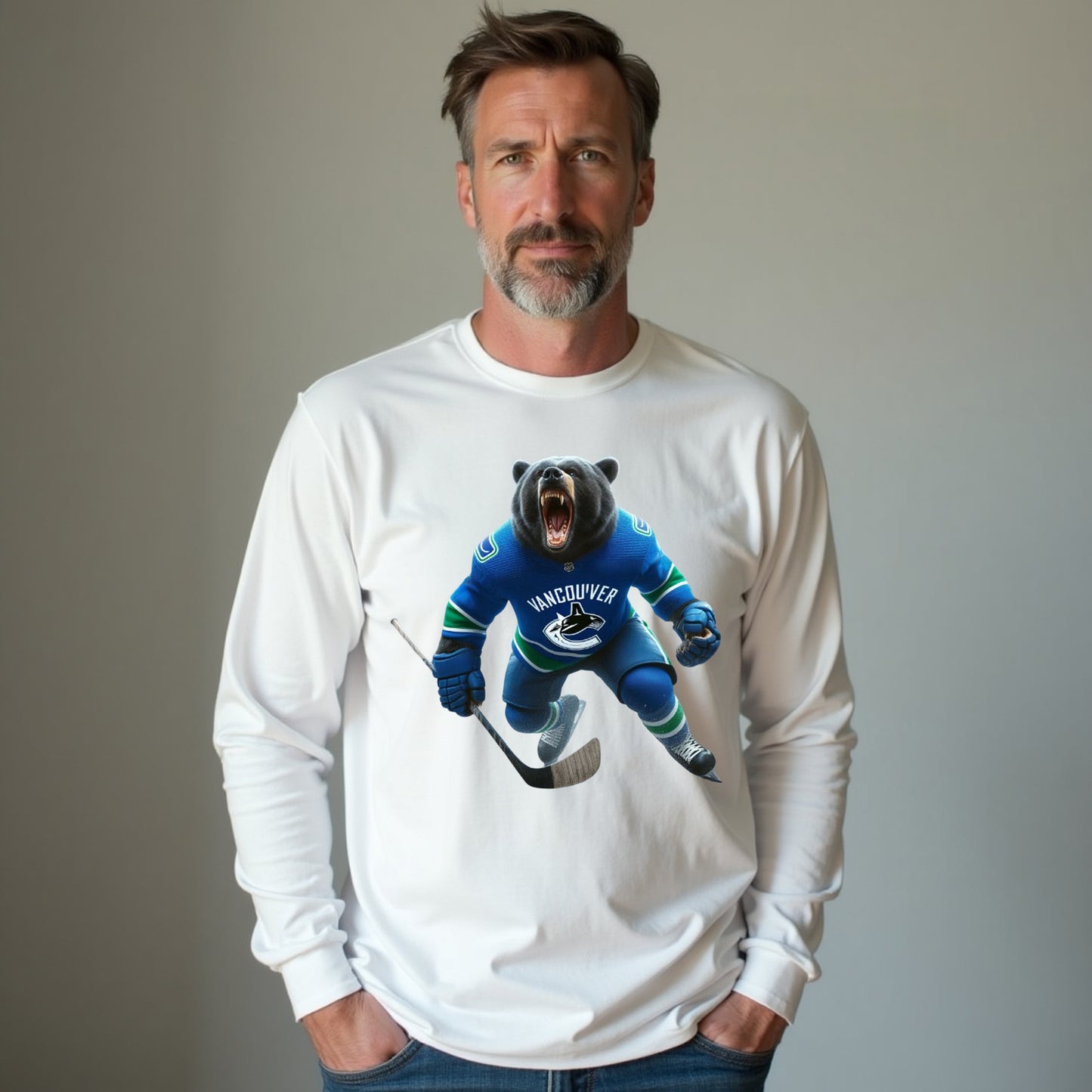 Vancouver Canucks, "The Canuck Claws" Long Sleeve T Shirt