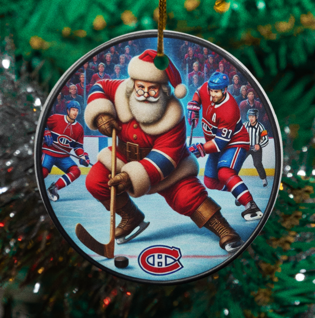 Montreal Canadiens Santa Tree Ornament