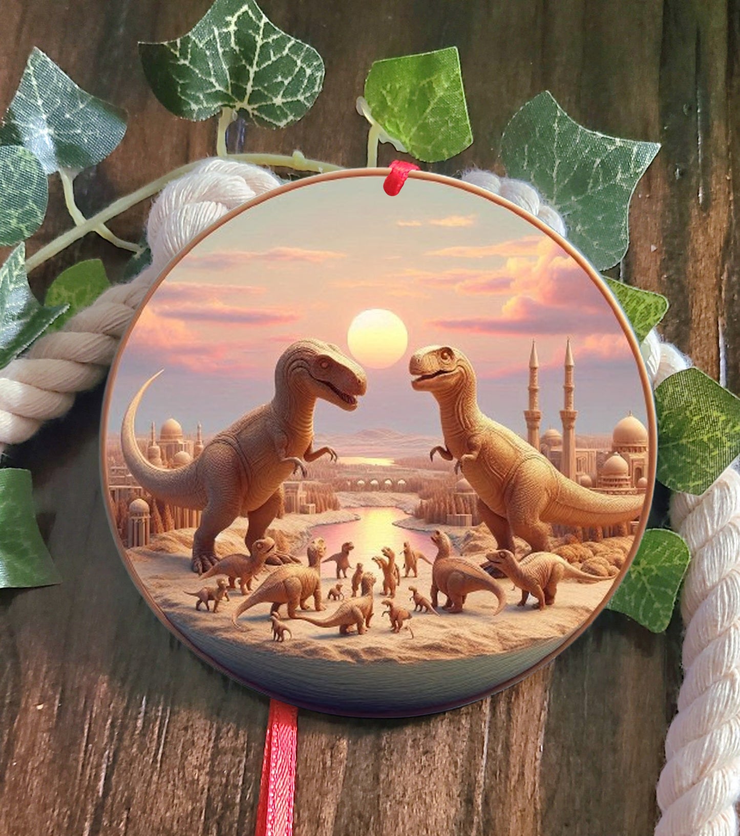 Personalized Dinosaur Tree Ornament