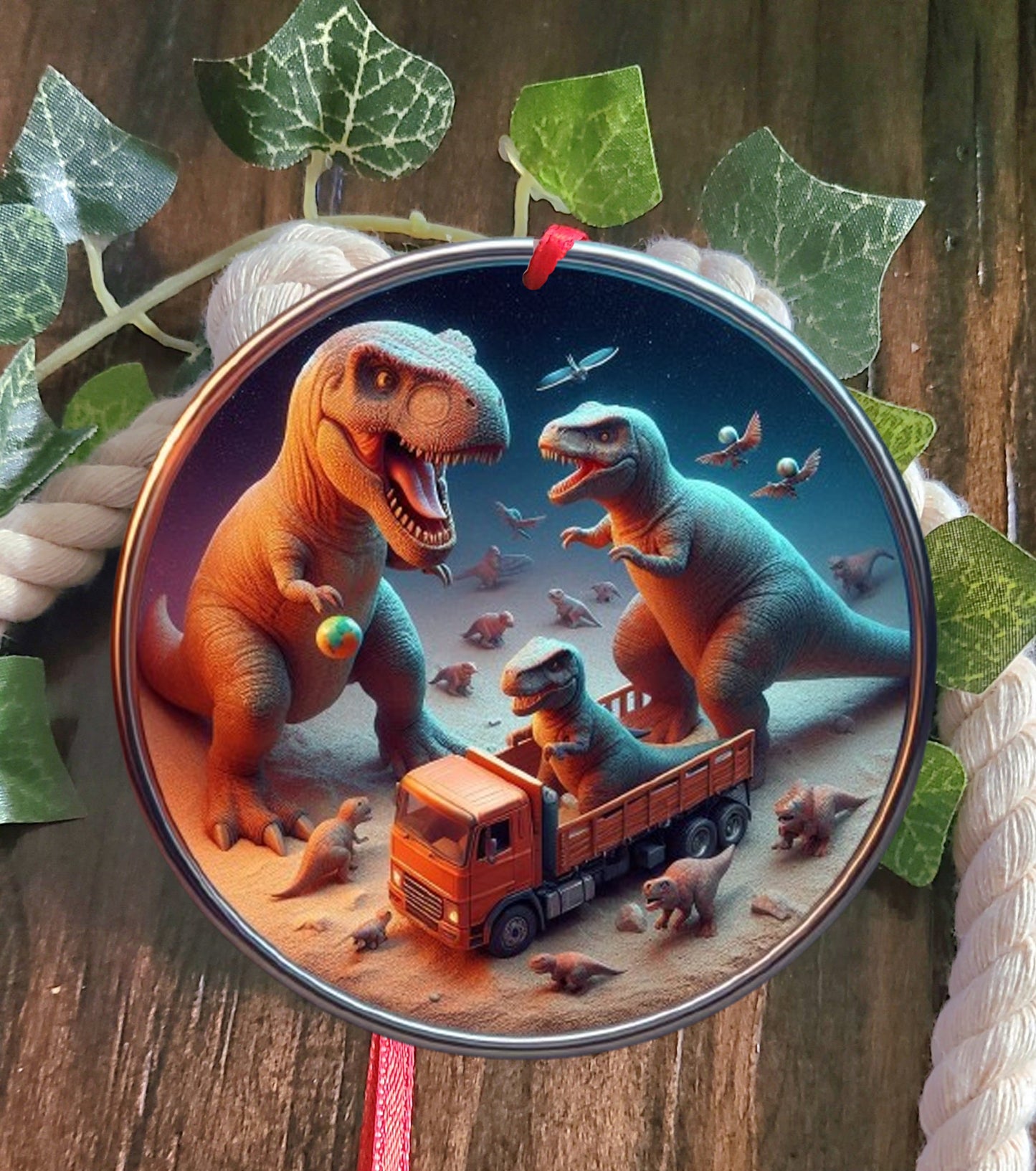 Personalized Dinosaur Tree Ornament