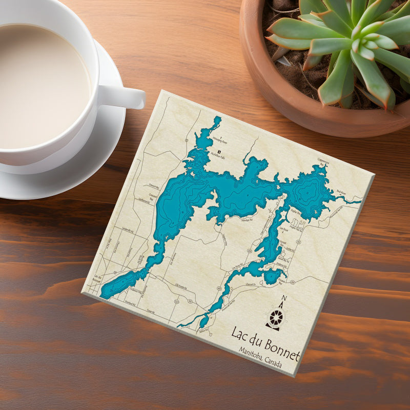 Lac Du Bonnet Manitoba Map Coasters