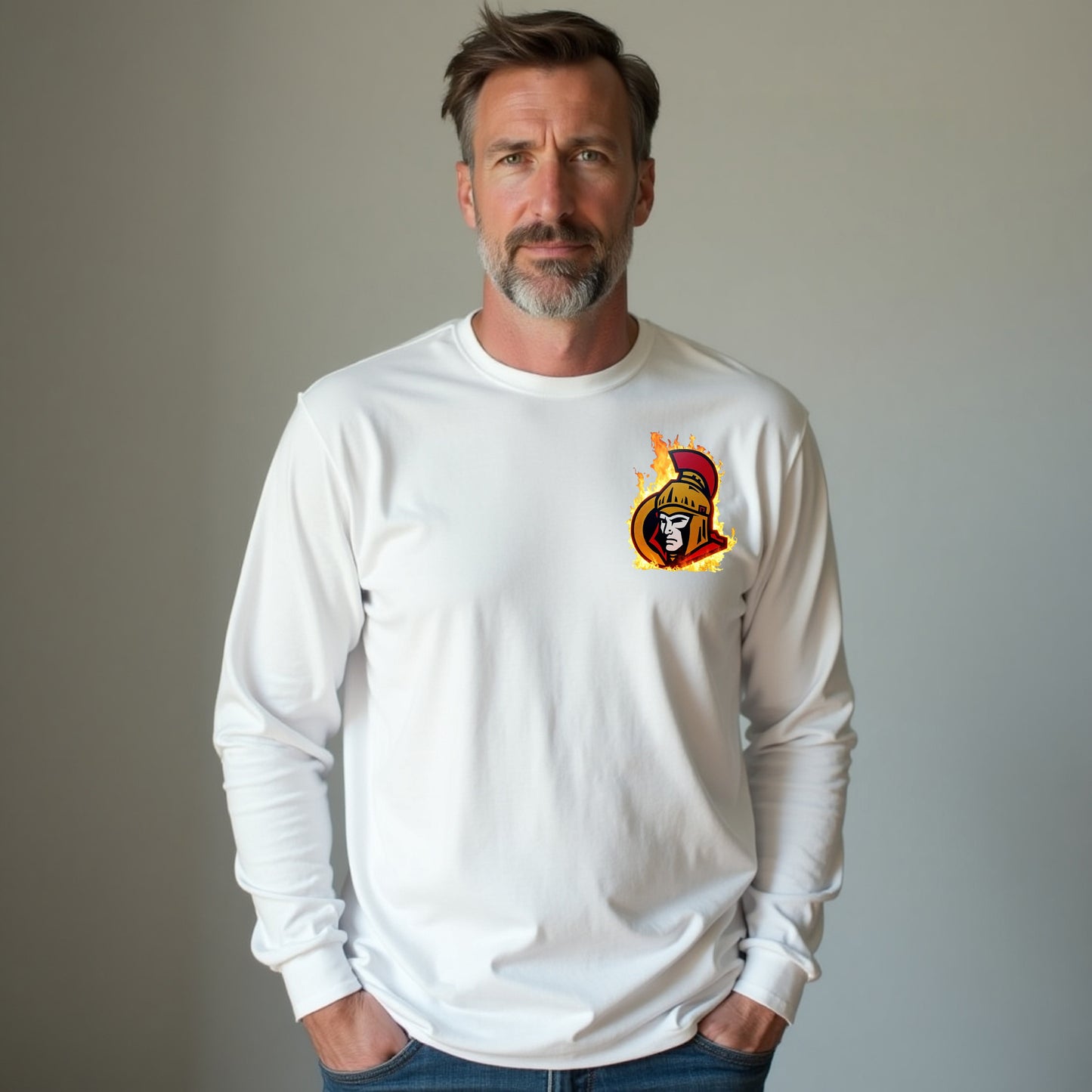 Ottawa Senators, "Capital Flames" Long Sleeve T Shirt