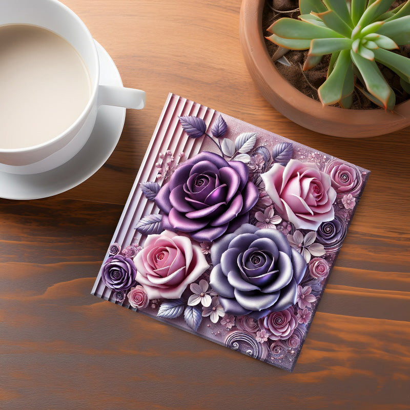 Purple Roses Coaster
