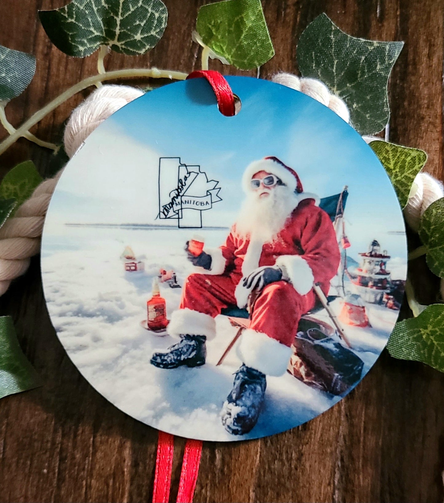 Manitoba Santa Tree Ornament