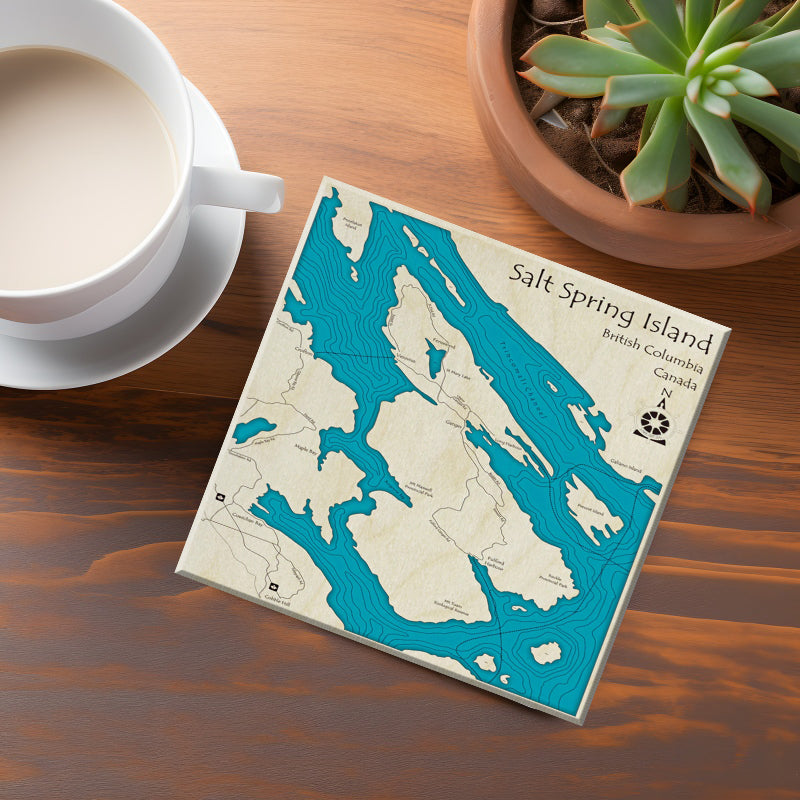 Salt Spring Island BC Map Coasters