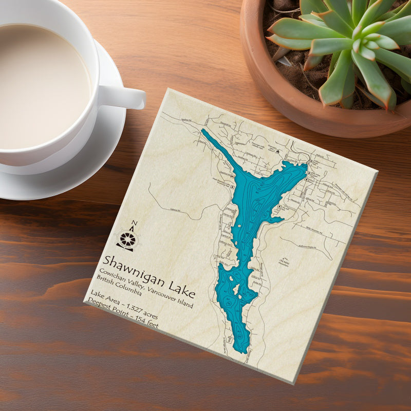 Shawnigan Lake BC Map Coasters