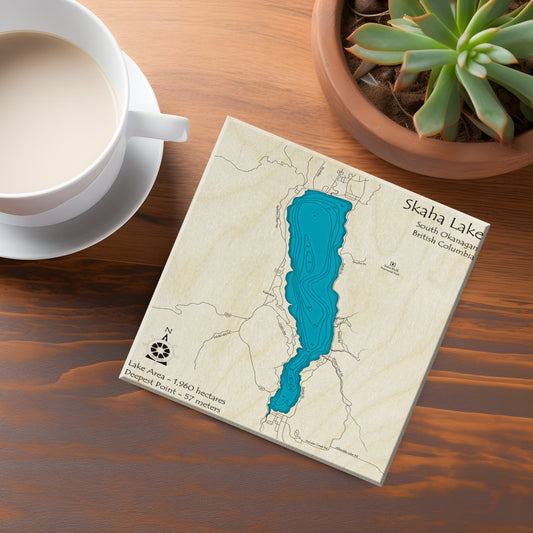 Skaha Lake BC Map Coasters