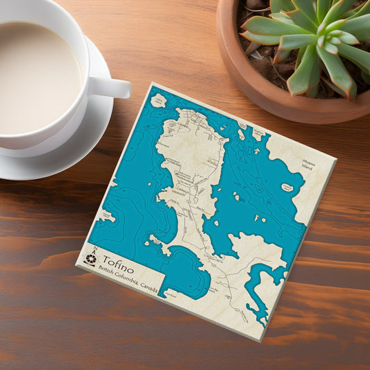 Tofino BC Map Coasters