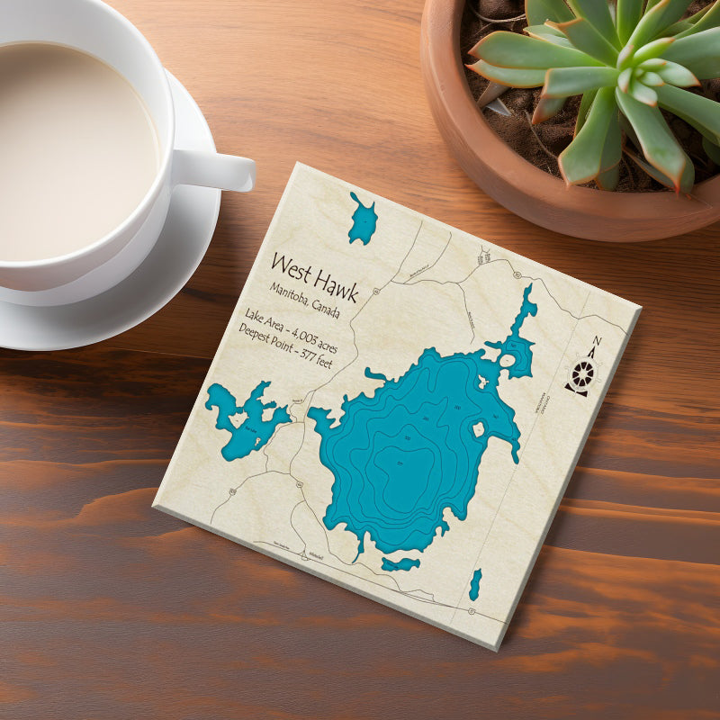 West Hawk Manitoba Map Coasters
