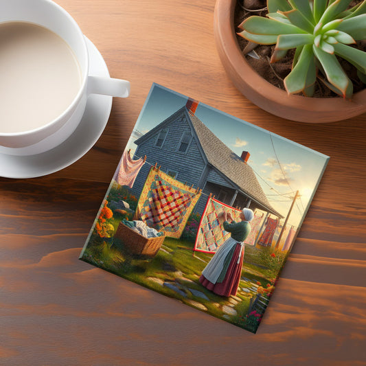 Grandma Quilt Day Coaster