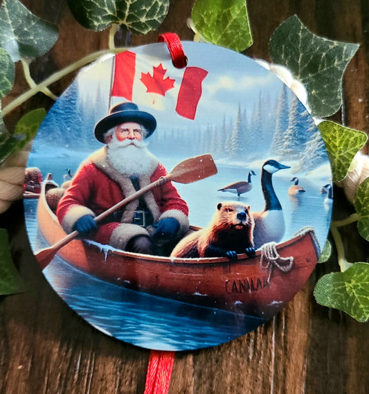 Canada Santa Tree Ornament