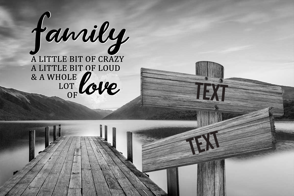 Personalized Family Canvas Black & White