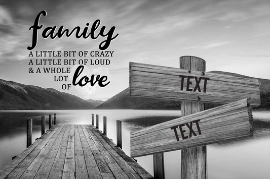 Personalized Family Canvas Black & White