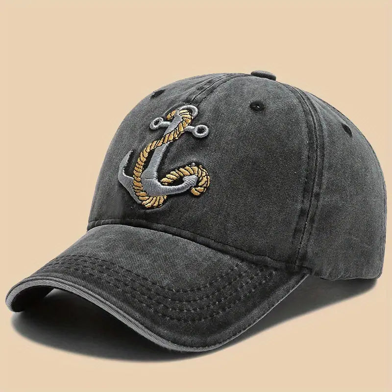 Boat Anchor Embroidered Baseball Cap