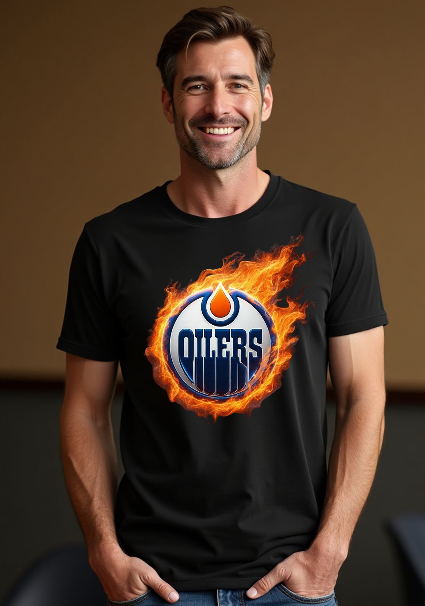 Edmonton Oilers, "Flames of the North" T Shirt