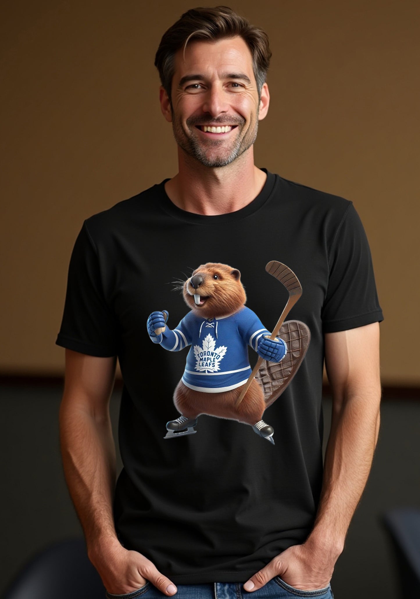 Toronto Maple Leafs "Beaver Believes in Blue" T Shirt