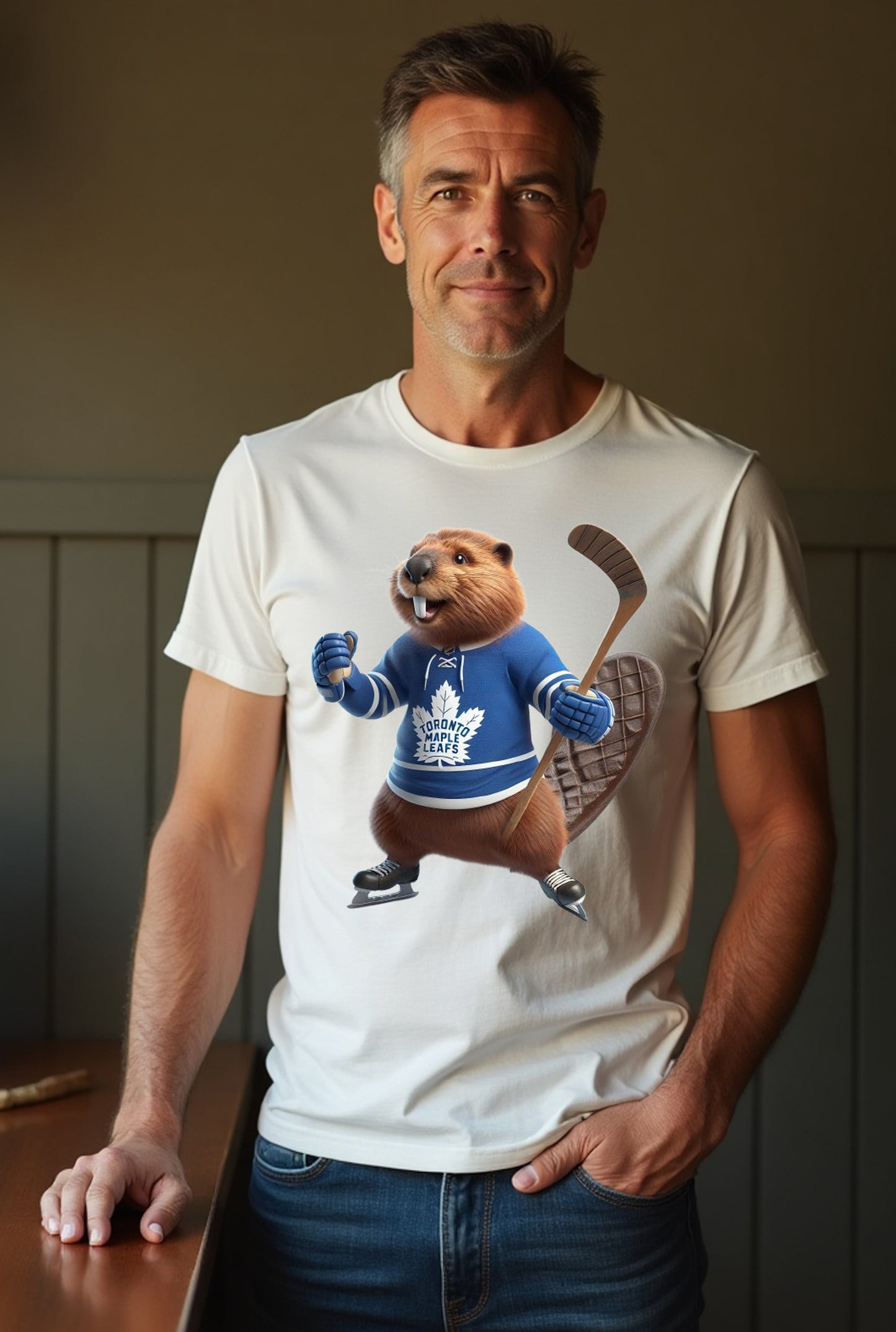Toronto Maple Leafs "Beaver Believes in Blue" T Shirt