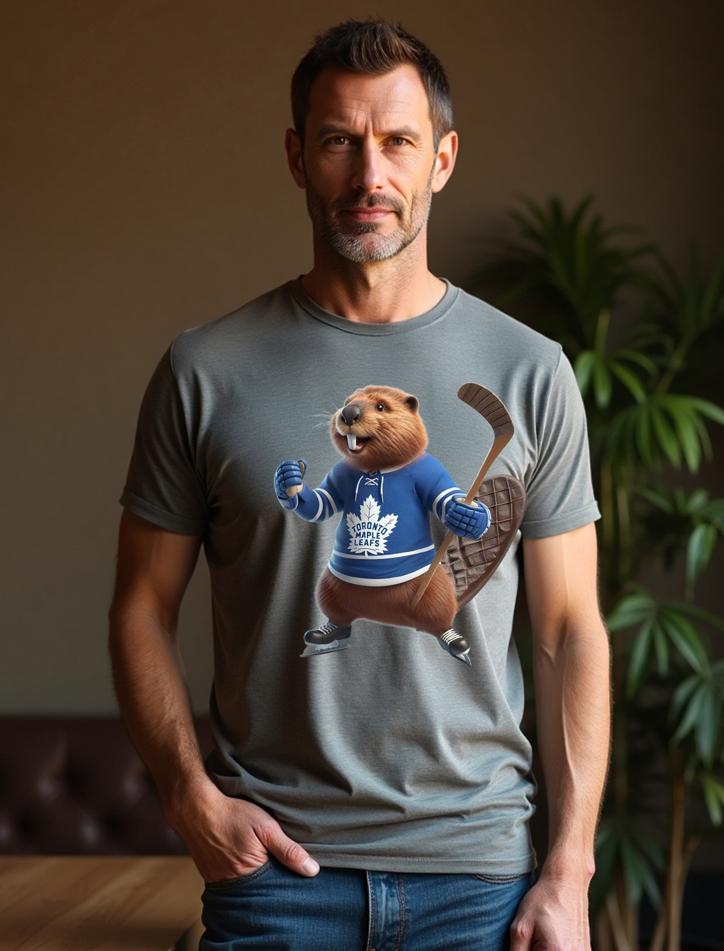 Toronto Maple Leafs "Beaver Believes in Blue" T Shirt