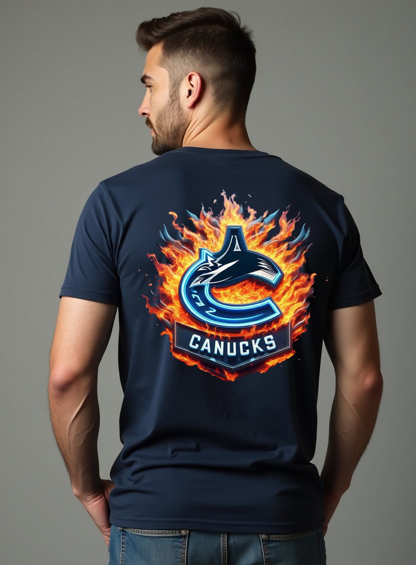 Vancouver Canucks "Pucks & Flames" T Shirt
