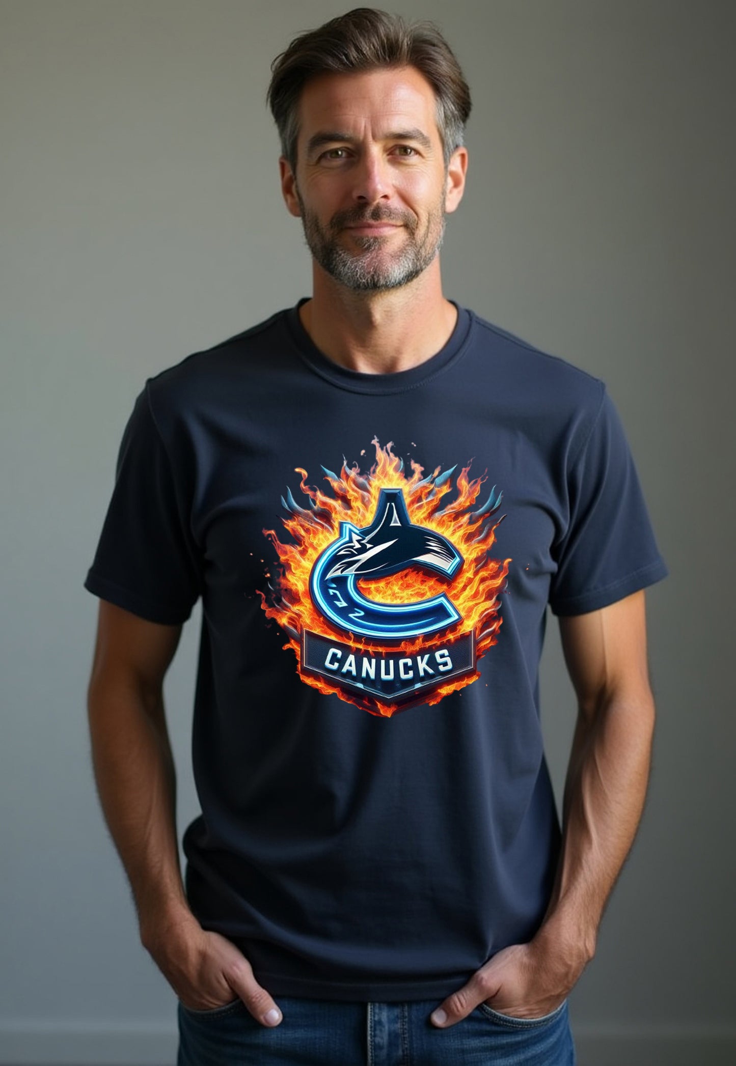 Vancouver Canucks "Pucks & Flames" T Shirt