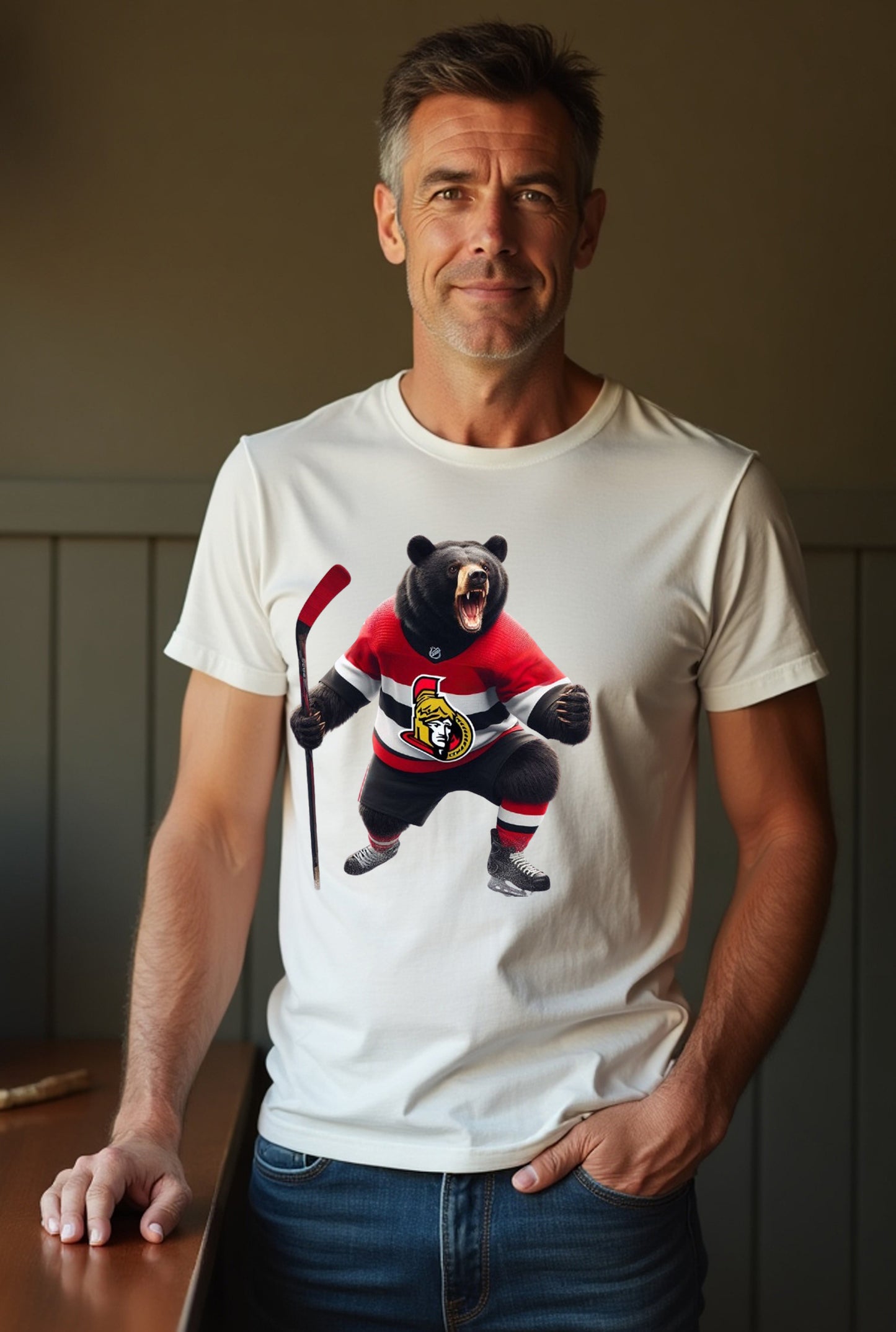 Ottawa Senators "Parliament Bear" T Shirt
