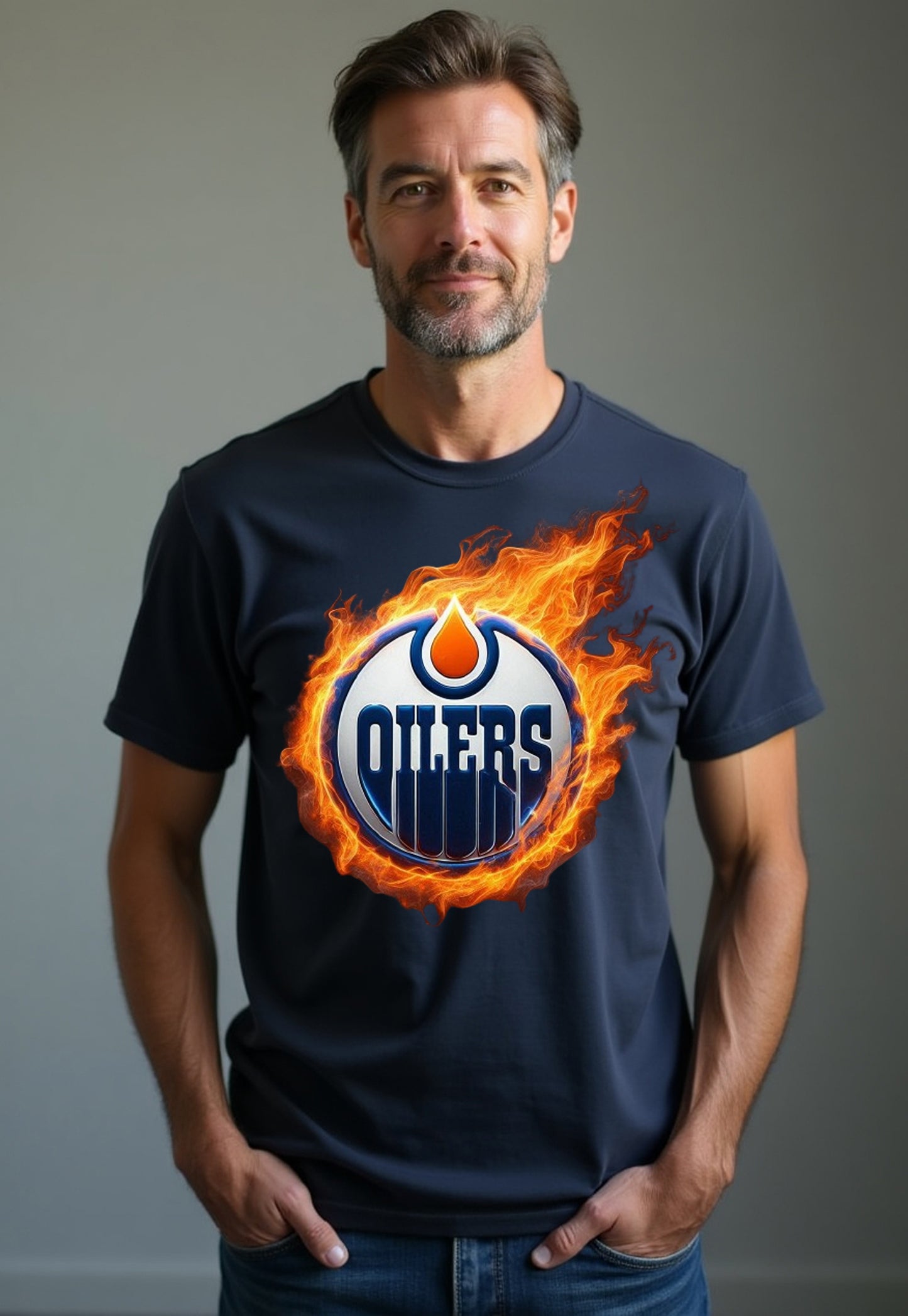 Edmonton Oilers, "Flames of the North" T Shirt