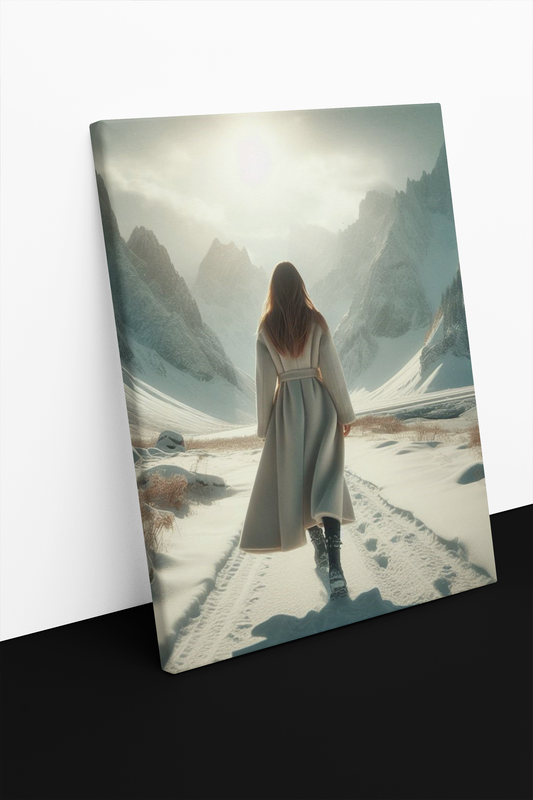A Snowy Path to Peace Canvas Print