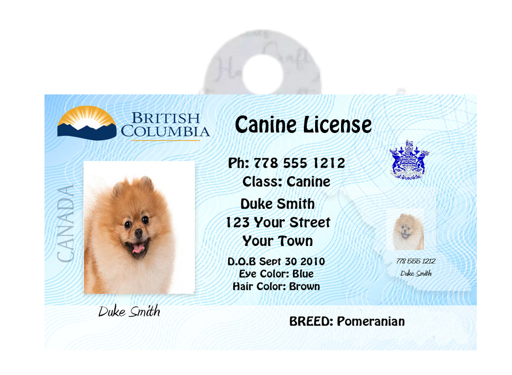British Columbia Pet Tags