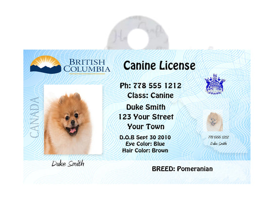 British Columbia Pet Tags