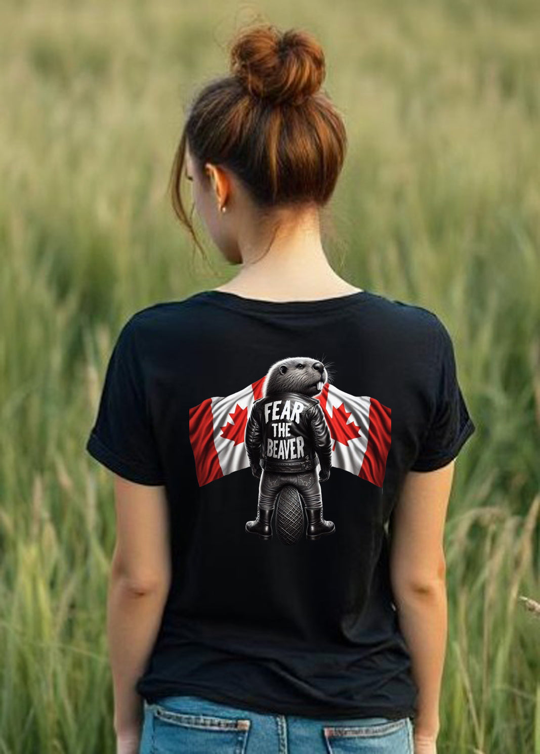 Fear The Beaver V Neck T Shirt