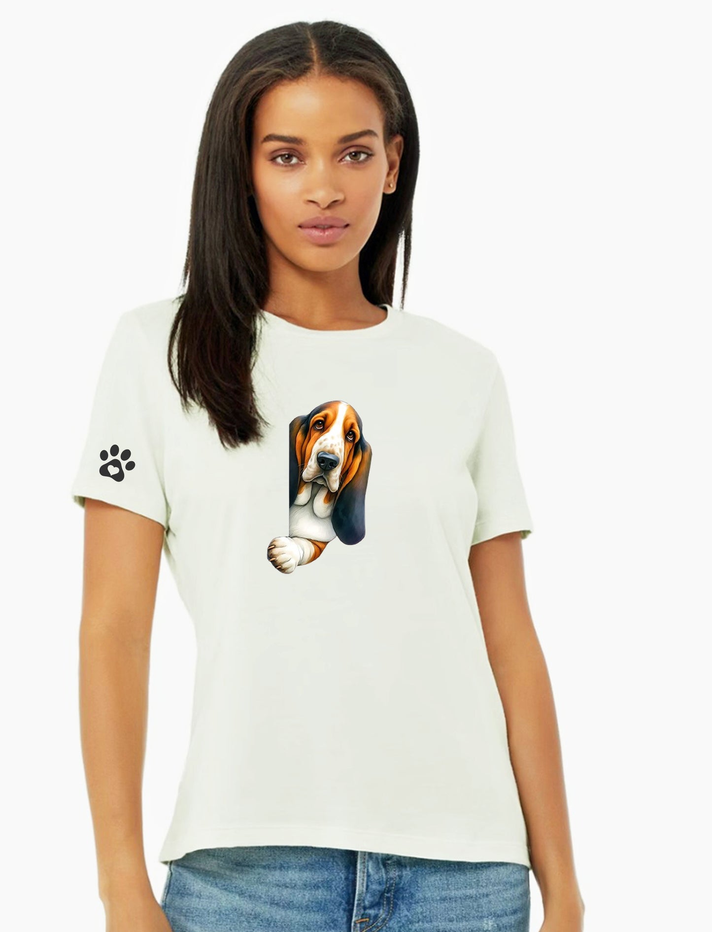 Ladies Basset Hound T Shirt