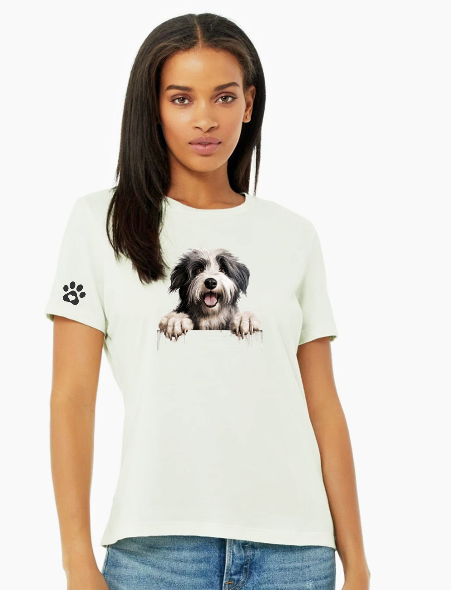 Ladies Bearded Collie T Shirt