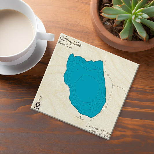 Calling Lake Alberta Map Coasters