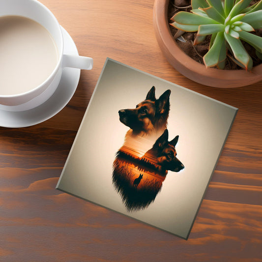 German Shepards Coaster