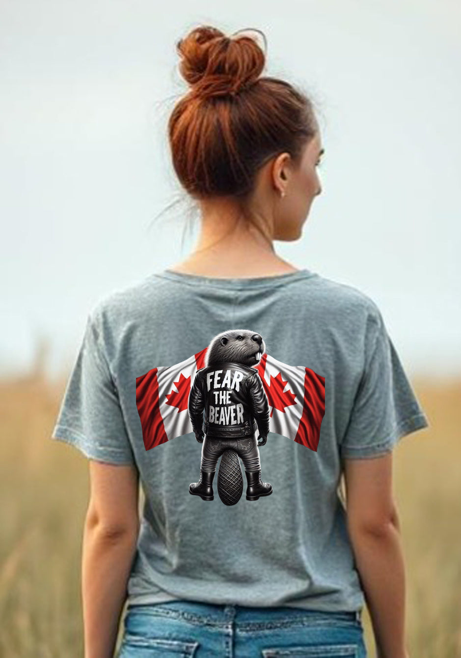 Fear The Beaver V Neck T Shirt