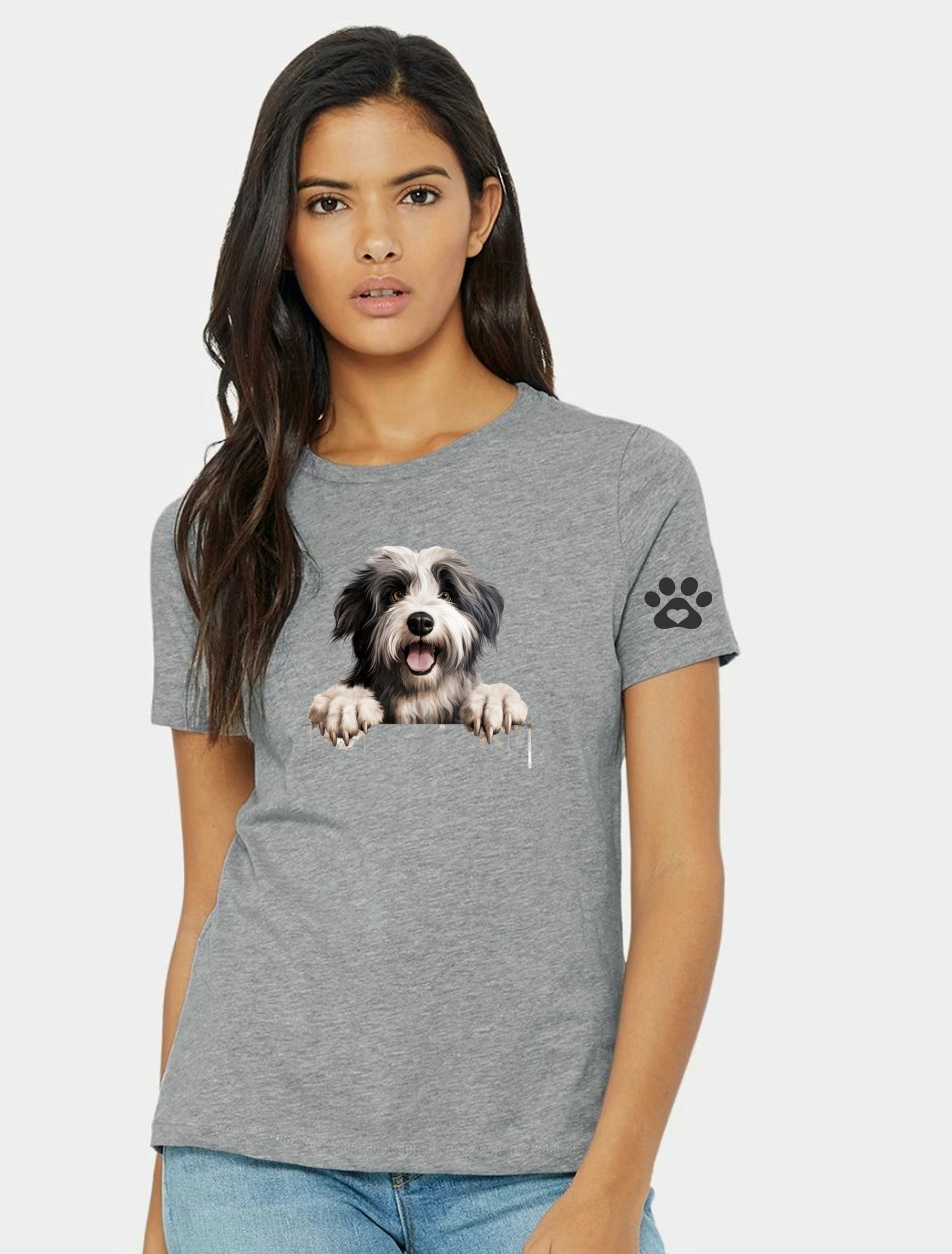 Ladies Bearded Collie T Shirt
