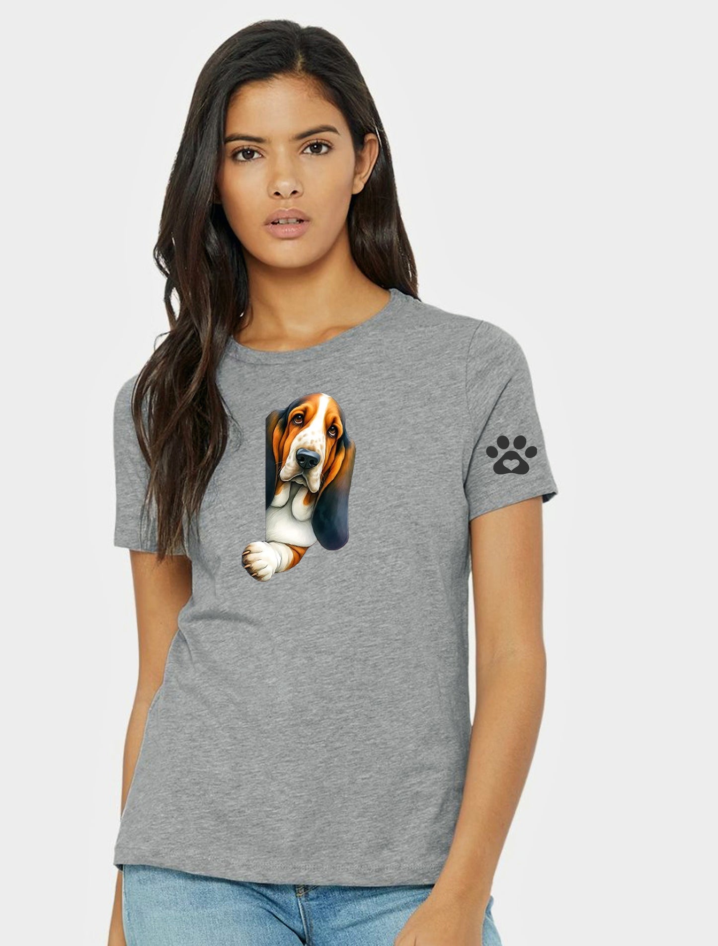 Ladies Basset Hound T Shirt