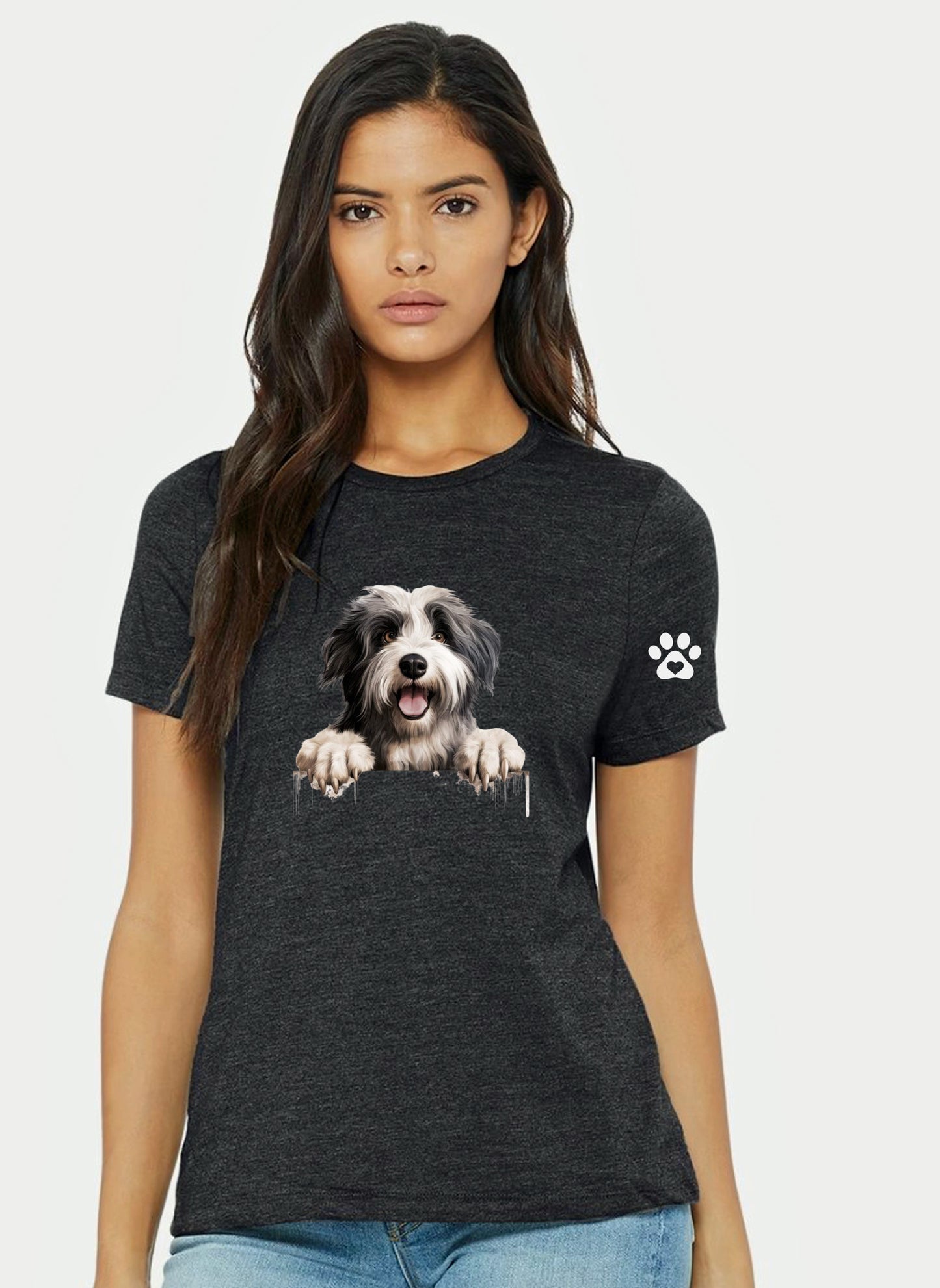 Ladies Bearded Collie T Shirt