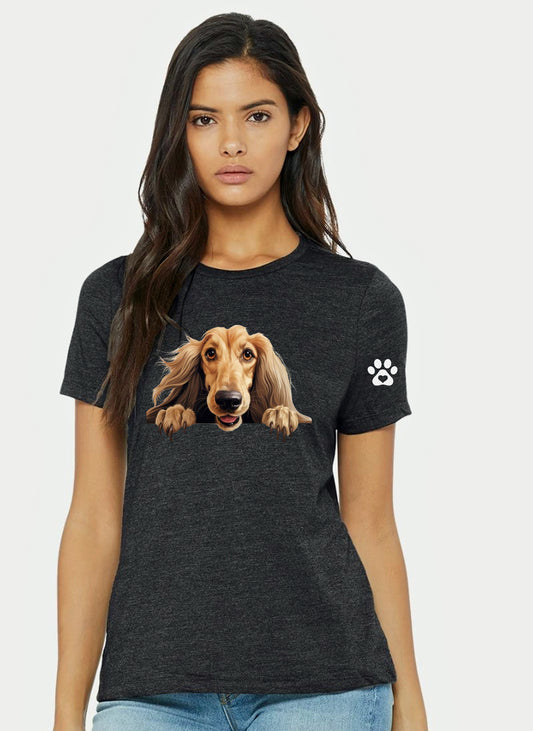 Ladies Afghan Hound T Shirt