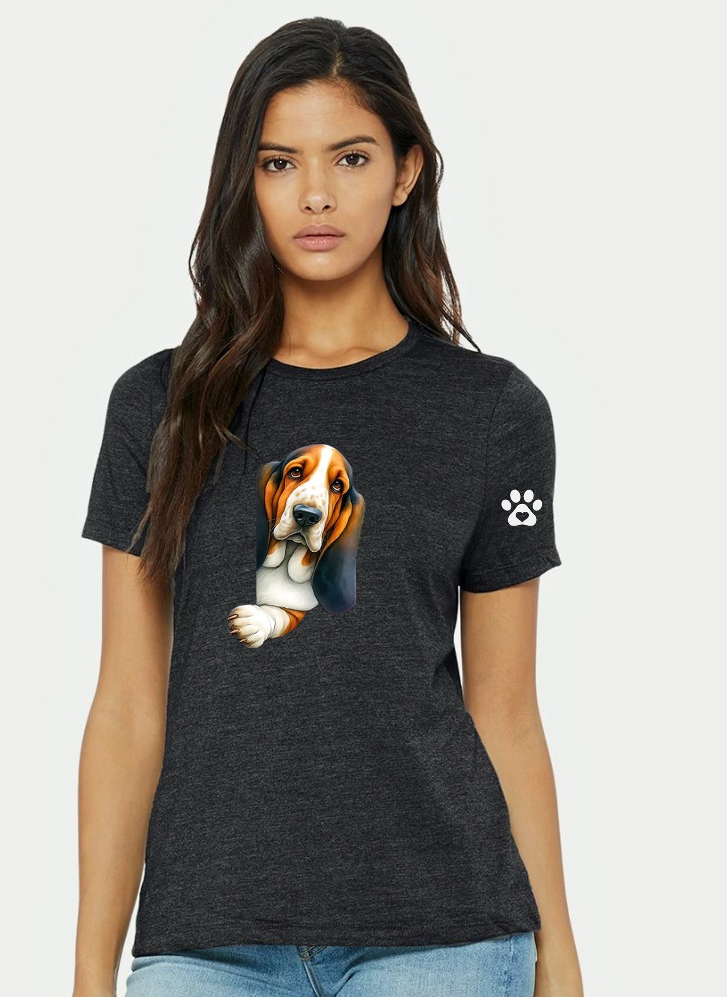 Ladies Basset Hound T Shirt
