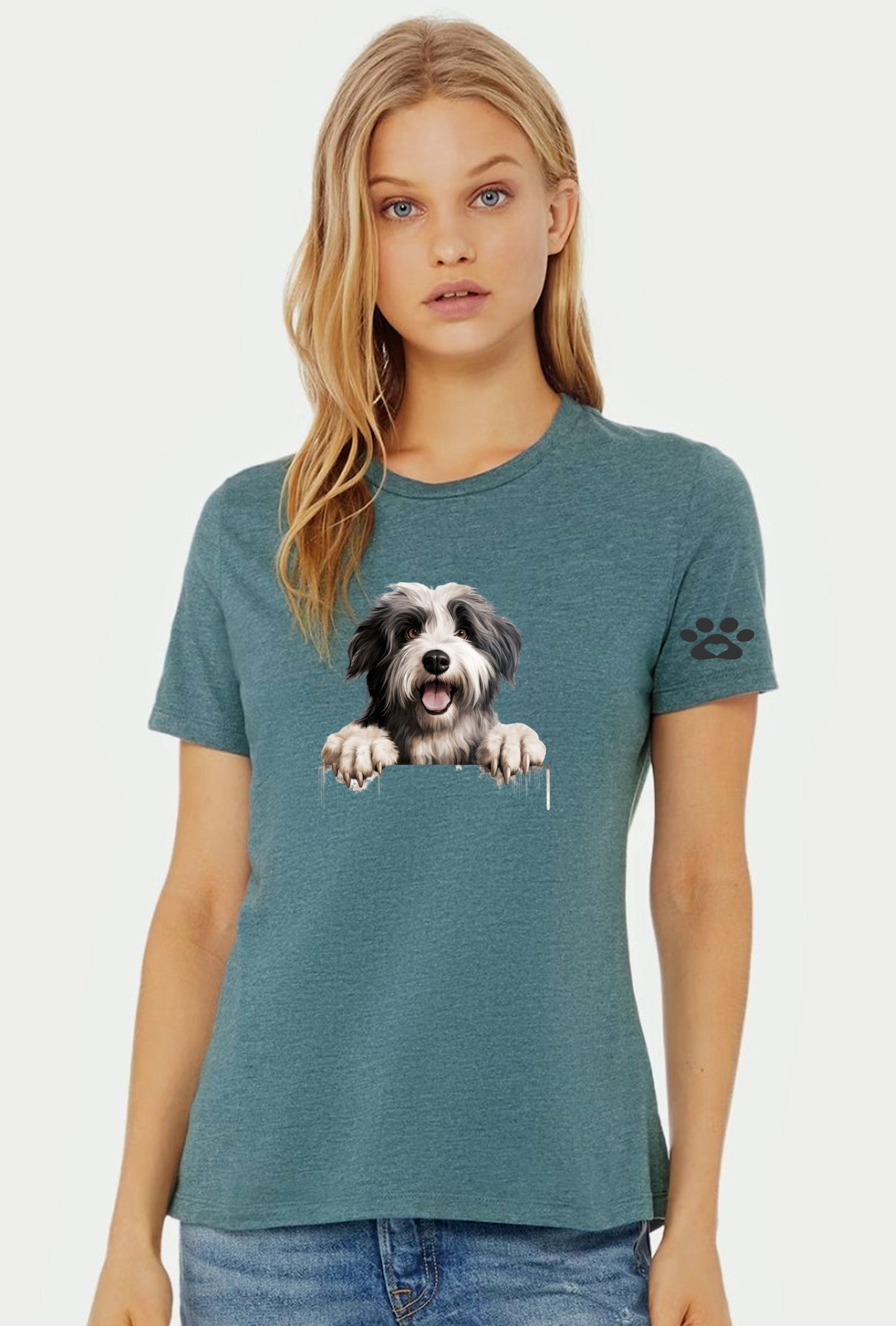 Ladies Bearded Collie T Shirt