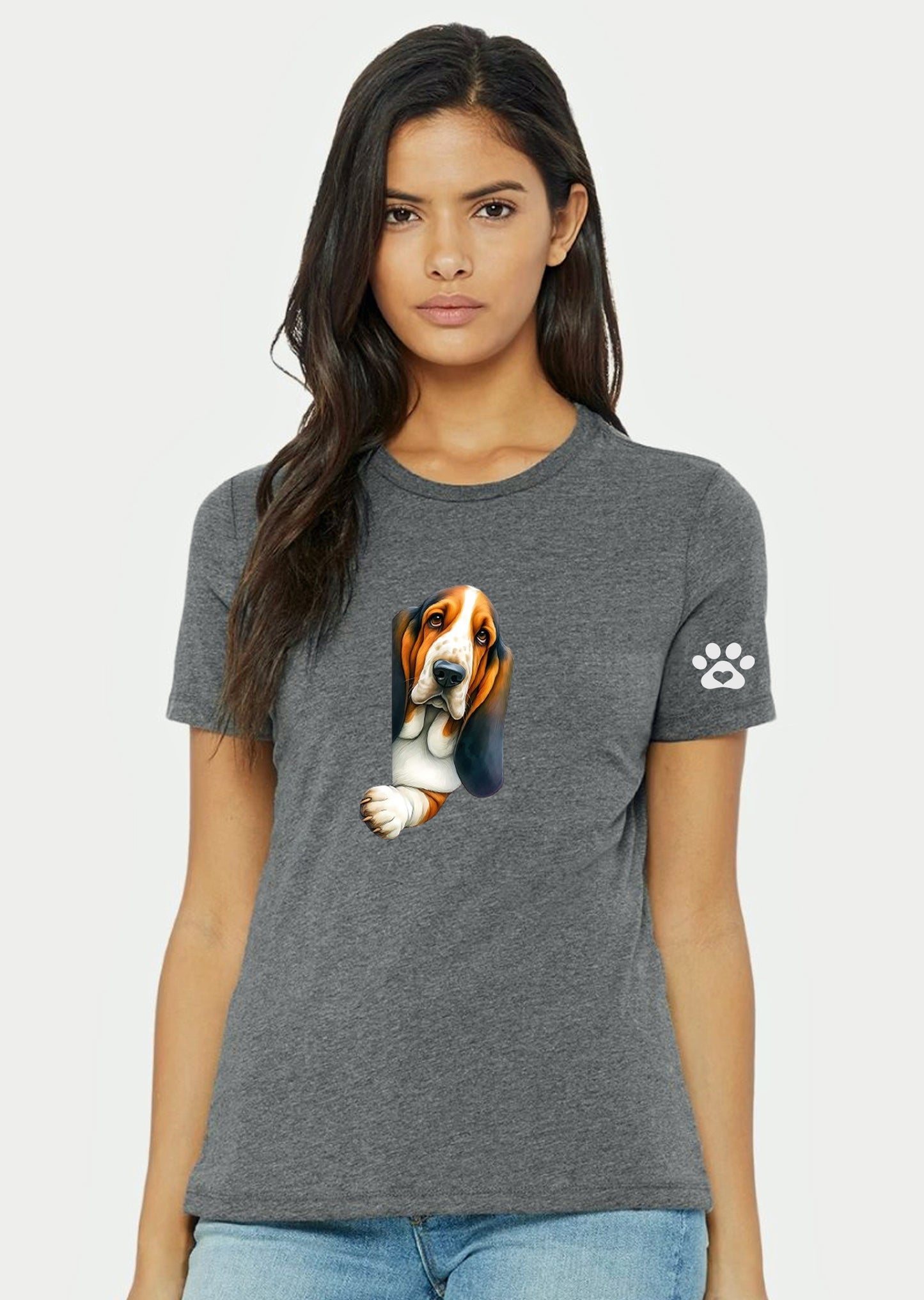 Ladies Basset Hound T Shirt