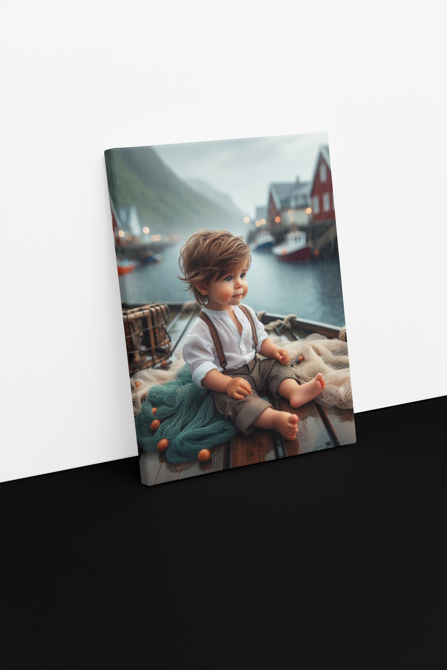 Little Fisherman Canvas Print
