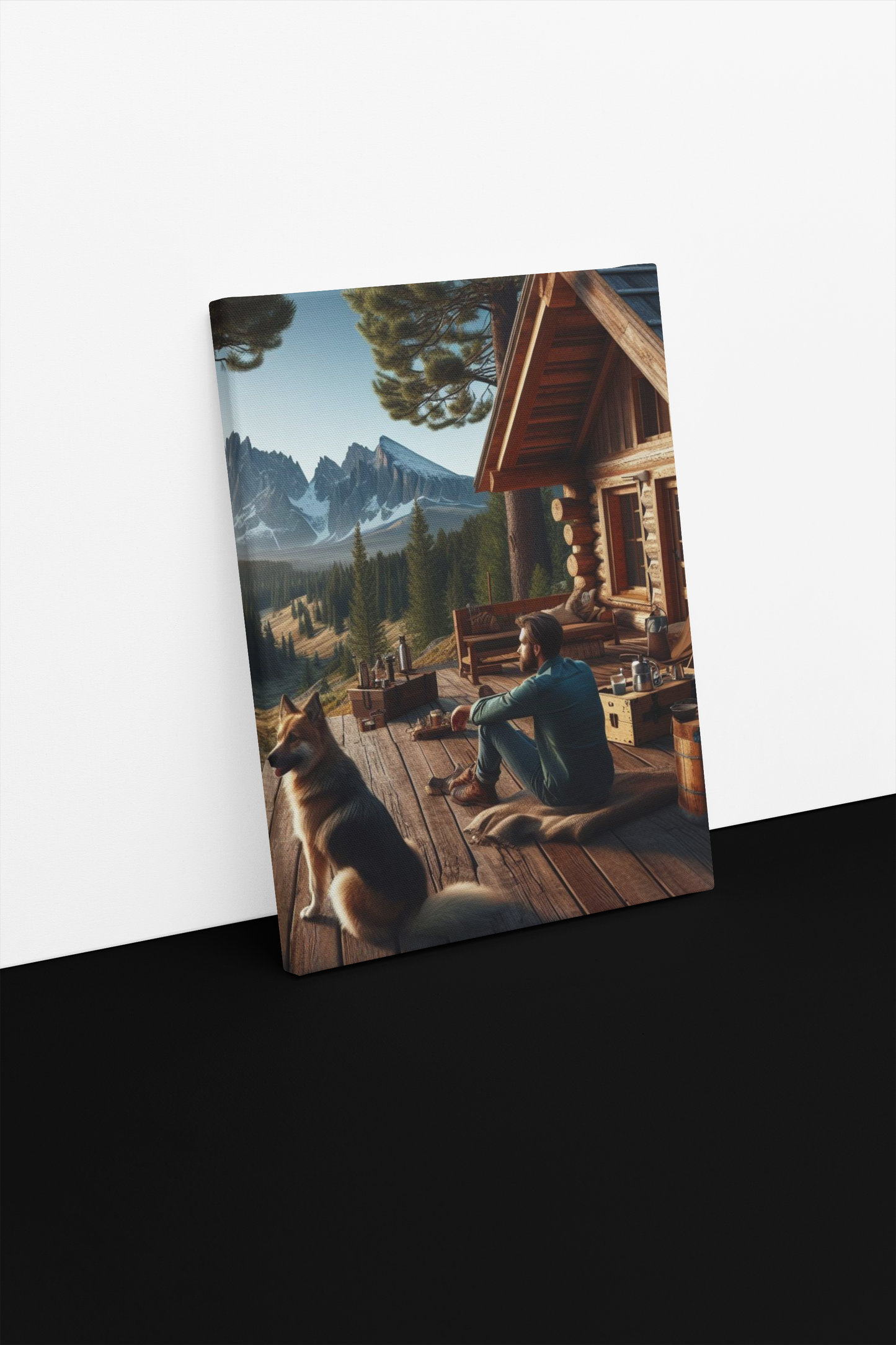 Majestic Views and Loyal Companion Canvas Print