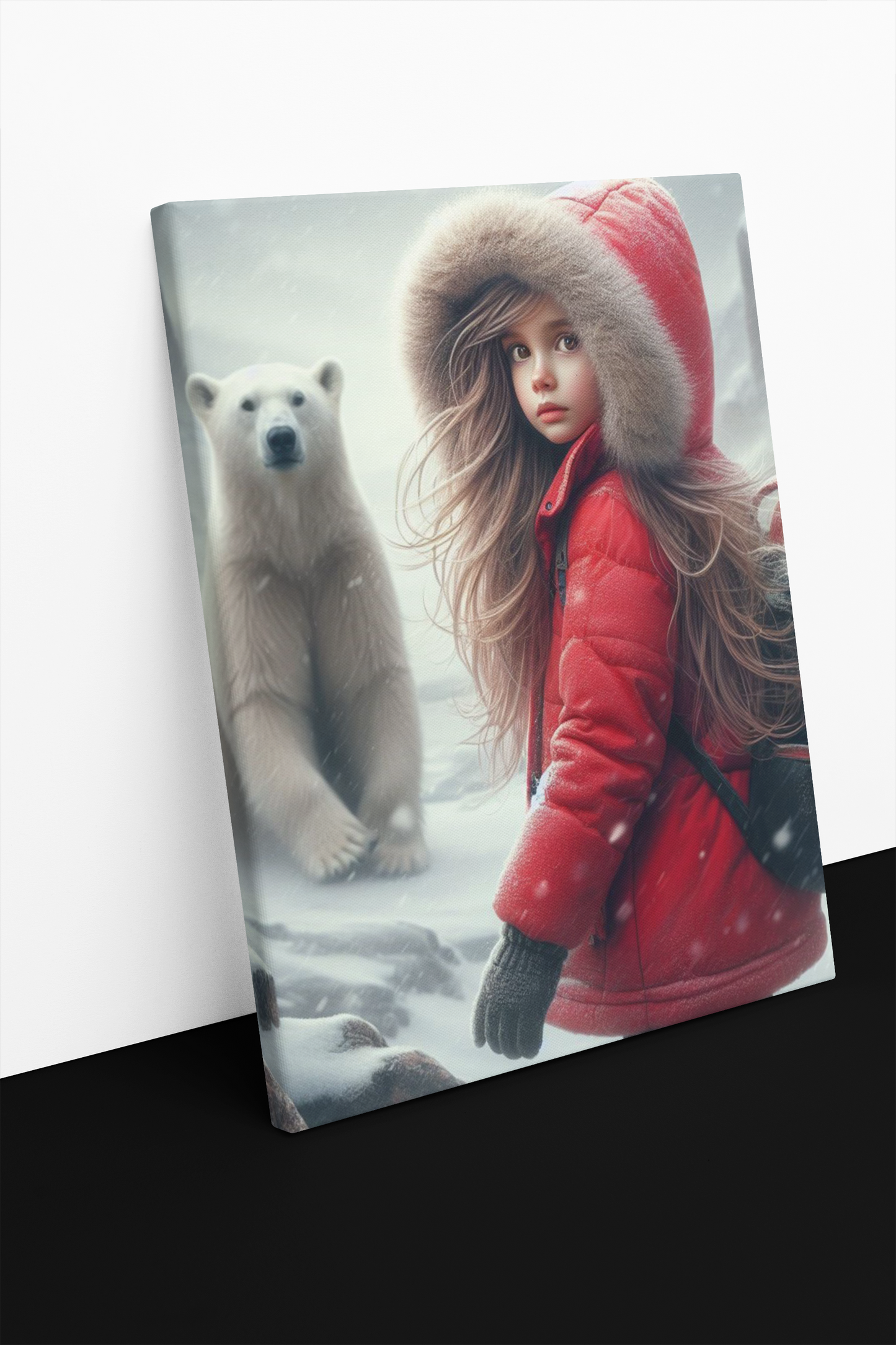 Mountains and a Furry Companion Canvas Print