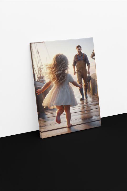 My Hero My Daddy Canvas Print