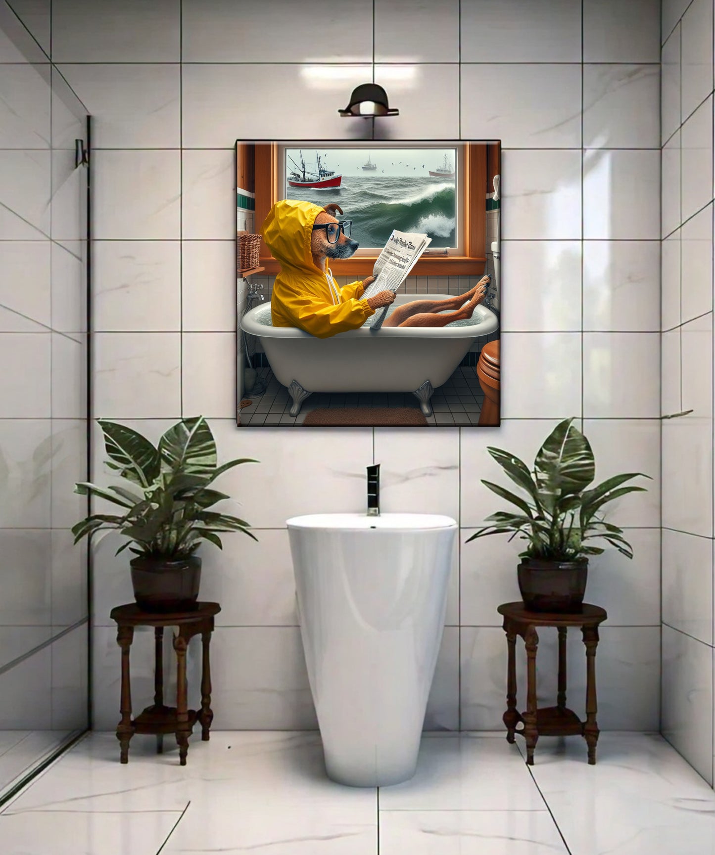 Newfoundland & Labrador Dog Canvas Print