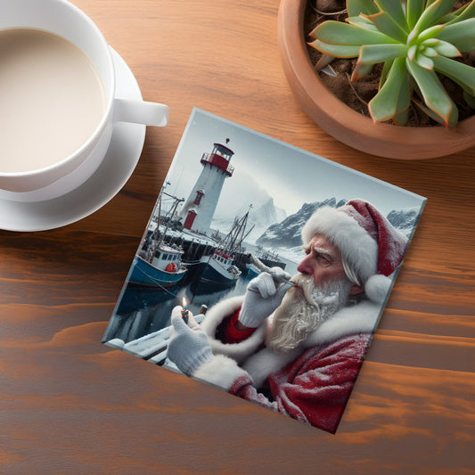 Nova Scotia Bad Santa Coaster