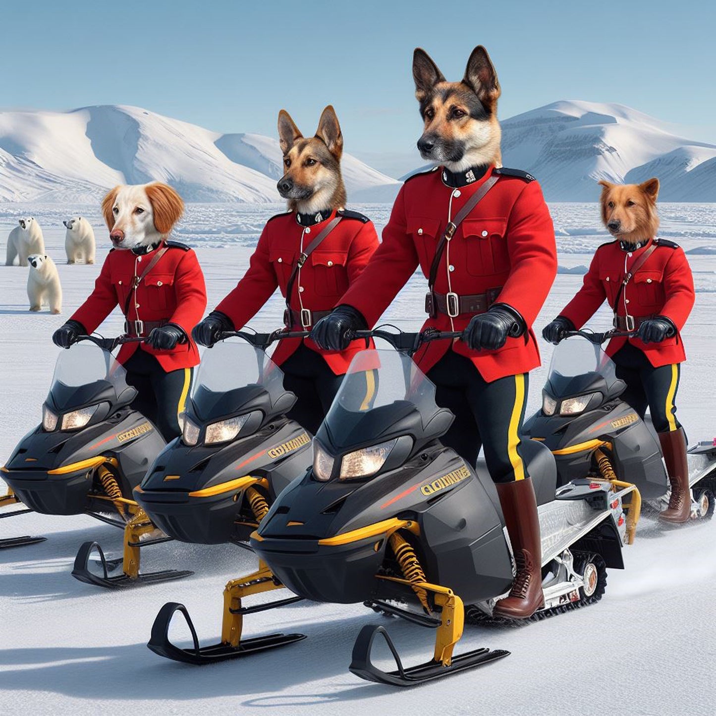 North West Territories RCMP Canvas Print